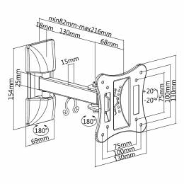 Βάση TV 13-27" 15Kg Cabletech