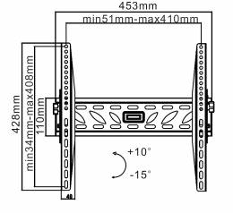Βάση TV 32-55" 50Kg Cabletech