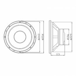 Woofer 10" 400W Blow