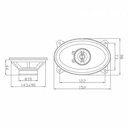 Ηχείο Blow 2-way 4x6" 110W