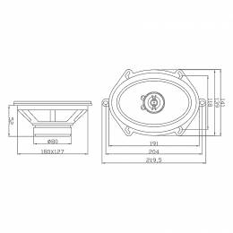 Ηχείο 2 Δρόμων 5x7" 180W