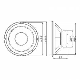 Woofer 8" 300W/8Ω
