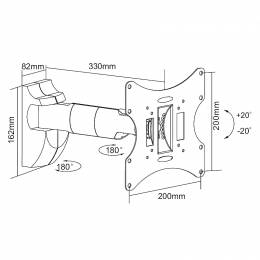 Βάση TV 23-42" 30kg Cabletech