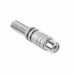 RCA Jack Θηλυκό Μεταλλικό Μαύρο