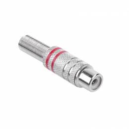 RCA Jack Θηλυκό Μεταλλικό Κόκκινο