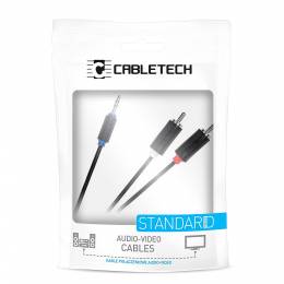 Καλώδιο Stereo 3.5mm - 2xRCA 1m Cabletech