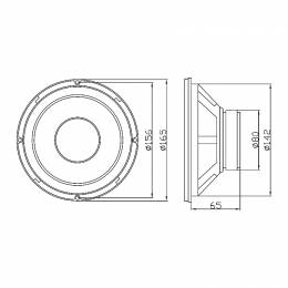 Woofer 6.5" 100W/8Ω