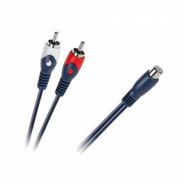 Καλώδιο 1xRCA - 2xRCA F/M 20cm