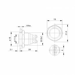 Διακόπτης ON-OFF 2A 230V 2P Βιδωτός