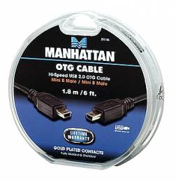 Manhattan καλώδιο Mini-USB B OTG M/M 1.8m