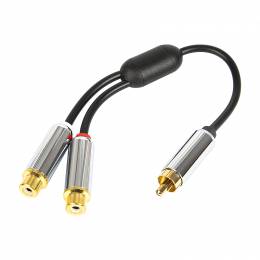 Καλώδιο 1xRCA - 2xRCA M/F 15cm