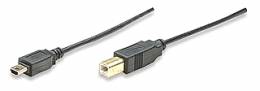 Manhattan καλώδιο Mini-USB A σε USB B OTG M/M 1.8m