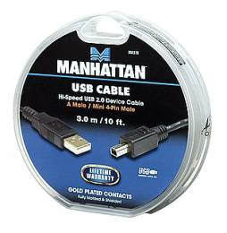 Manhattan καλώδιο USB A σε Mini-USB 4pin M/M 3m