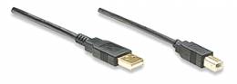 Manhattan καλώδιο USB Α σε USB B M/M cakebox μαύρο 1.8m