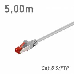 93572 ΚΑΛΩΔΙΟ Patch Cat.6 S/FTP (PiMF) Grey 5.00m