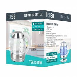 Ηλεκτρικός Βραστήρας TEESA 1.8L Γυάλινος Λευκός