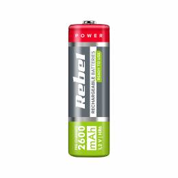 Επαναφορτιζόμενες μπαταρίες AA HR6 1.2V 2600mAh REBEL (2 τμχ)