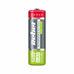 Επαναφορτιζόμενες μπαταρίες AA HR6 1.2V 2600mAh REBEL (2 τμχ)