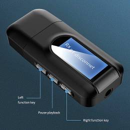 Wireless receiver & transmitter με οθόνη BT-005, bluetooth 5.0 EDR