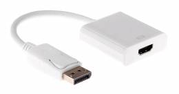 POWERTECH μετατροπέας DisplayPort 20pin Male σε HDMI 1.4V Female, λευκό