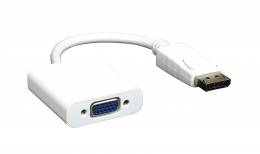 POWERTECH μετατροπέας DisplayPort 20pin male σε VGA 15pin female, λευκό