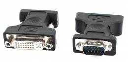 POWERTECH adapter VGA 15P M σε DVI-I 24+5 F, συμβατό και με 24+1