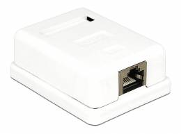 POWERTECH Επιτοίχια πρίζα δικτύου 1 θύρας, Cat.6 UTP, λευκή