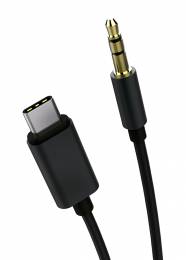 POWERTECH Καλώδιο USB Type-C σε jack 3.5mm ,1m, Black