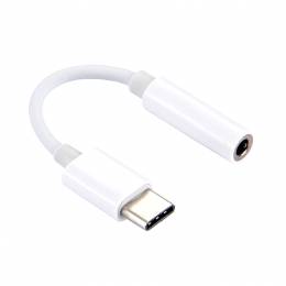 POWERTECH Καλώδιο USB Type-C (M) σε 3.5mm Jack (F), CM119B, λευκό