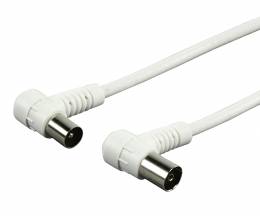 POWERTECH καλώδιο κεραίας CAB-V003, γωνιακό 90°, 1.5m, λευκό