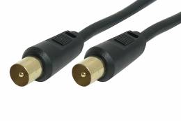 POWERTECH καλώδιο κεραίας για τηλεόραση pal, αρσενικό, 1.5m, μαύρο