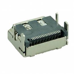 HDMI Connector C TYPE2, pins ίσια, Silver | CON-H003