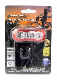 ESPERANZA Οπίσθιος φωτισμός ποδηλάτου Polaris EOT021, επαναφορτιζόμενος