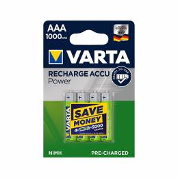 Επαναφορτιζόμενες μπαταρίες VARTA AAA 1000mAh (4 τμχ)