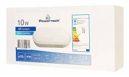 POWERTECH LED φωτιστικό τοίχου EXTL-0004, 10W, 4000k cool white, λευκό
