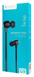 CELEBRAT earphones με μικρόφωνο G9, on/off, 10mm, 1.2m, λευκά
