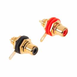 Connectors RCA σασί HQ ζεύγος μαύρο-κόκκινο Cabletech