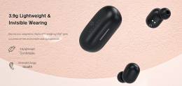 HAYLOU earphones GT1, true wireless, θήκη φόρτισης, touch control, μαύρα