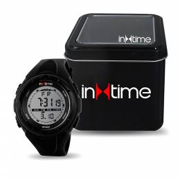 INTIME Ρολόι χειρός Chrono-04, Double time, EL φωτισμός, μαύρο