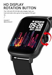 ΙΝΤΙΜΕ smartwatch P8 Plus 1.69" έγχρωμο IP67, HR & Blood pressure, μαύρο