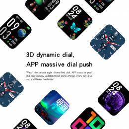 ΙΝΤΙΜΕ smartwatch P16, 1.69" έγχρωμο, IP67, HR & Blood pressure, μαύρο