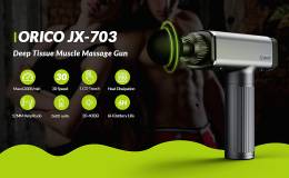 ORICO πιστόλι μασάζ JX-703, 30 επίπεδα ταχύτητας, 6 κεφάλες, γκρι