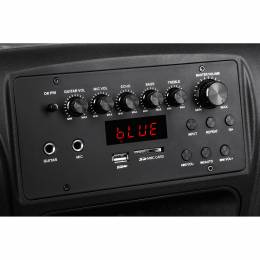 Ηχείο ενεργό 60W με 2 ασύρματα μικρόφωνα UHF, SD, Bluetooth, FM, USB Kruger&Matz