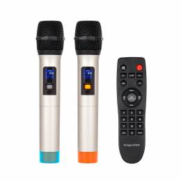 Ηχείο ενεργό 60W με 2 ασύρματα μικρόφωνα UHF, SD, Bluetooth, FM, USB Kruger&Matz