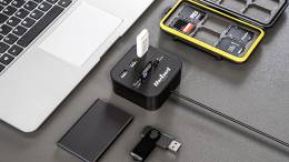 Hub USB 2.0 3 θυρών με αναγνώστη καρτών μνήμης Rebel