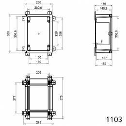 ARLI 1103 ΣΤΕΓΑΝΟ ΚΟΥΤΙ ΜΕ ΠΟΡΤΑ 250Χ350Χ150mm IP65