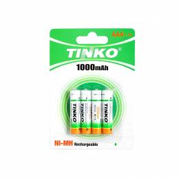 Επαναφορτιζόμενες μπαταρίες AAA Ni-MH 1000mAh 1.2V Tinko (4 τμχ)