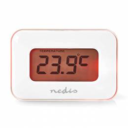 NEDIS CLAL110WT Digital Alarm Clock, Date/Temperature, Multi-Colour Display