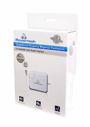 POWERTECH τροφοδοτικό laptop PT-137 για Apple, 90W, 18.5V - 4.6A