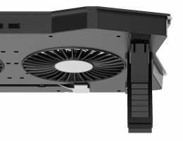 POWERTECH Βάση & ψύξη laptop PT-929, έως 18", 2x 110mm fan, LED, μαύρο